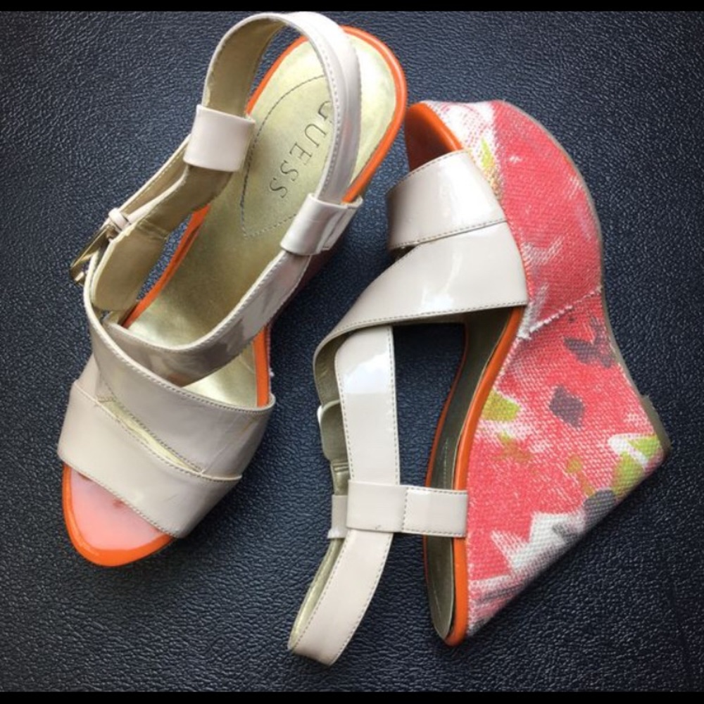 GUESS | Floral Wedges